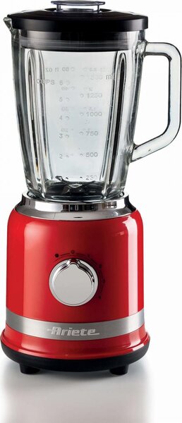 Ariete Frullatore con Bicchiere Capacit 1.5 Litri Potenza 1000 Watt 4 Velocit Funzione Pulse colore Rosso - 0585/00 Moderna