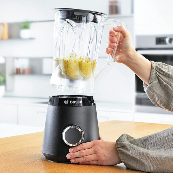 Bosch Frullatore con Bicchiere Capacit 1.5 litri Potenza 1200 watt colore Nero - MMB6141B Serie 4