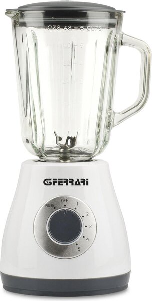G3 Ferrari Frullatore con Bicchiere Capacit 1.5 Litri Potenza 400 Watt 5 Velocit + Funzione Pulse colore Bianco - G20091