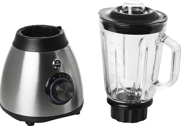 Melchioni Frullatore con Bicchiere Capacit 1.5 Litri Potenza 600 watt Lame in Acciaio Bicchiere graduato - Frullo Glas
