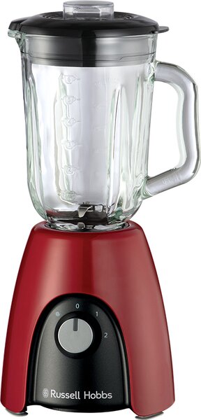 Russell Hobbs Frullatore con Bicchiere Capacit 1.5 Litri Potenza 650 Watt 2 Velocit colore Rosso e Nero - 27120-56