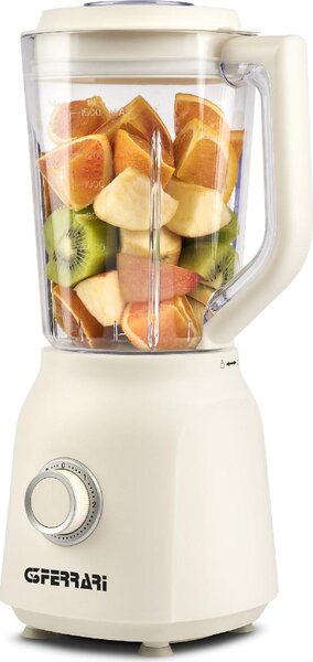 G3 Ferrari Frullatore con Bicchiere Capacit 1.5 Litri Potenza 600 Watt 2 Velocit + Pulse colore Bianco - G20162 Tuttofrutta