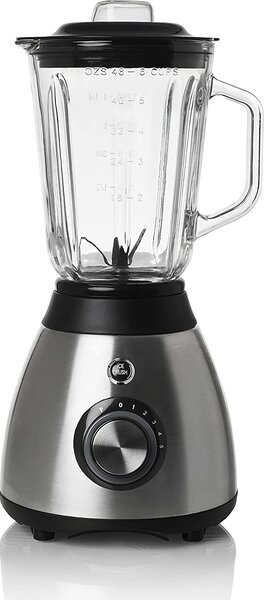 Melchioni Frullatore con Bicchiere Capacit 1.5 Litri Potenza 600 watt Lame in Acciaio Bicchiere graduato - Frullo Glas