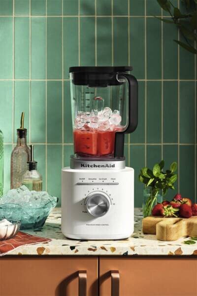 KITCHENAID Frullatore con Bicchiere Capacit 2 Litri Potenza 1200 Watt 10 Velocit + Funzione Pulse colore Bianco - 5KSB2073EPL