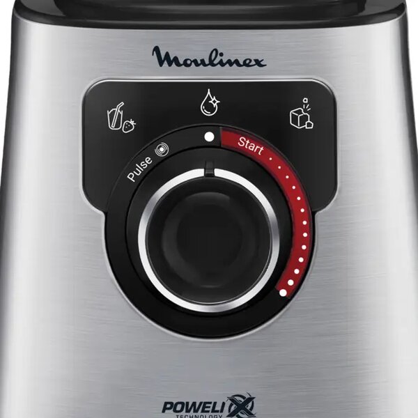 Moulinex Frullatore con Bicchiere Capacit 2 Litri Potenza 1200 watt Lame Rimovibili colore Grigio - PerfectMix+ LM871D
