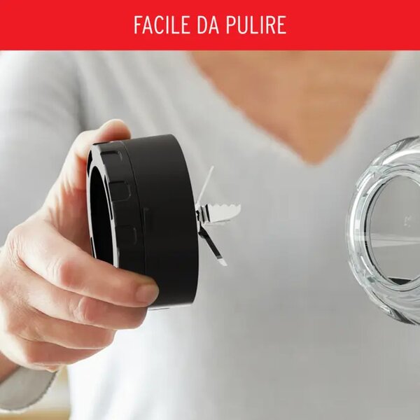 Moulinex Frullatore con Bicchiere Capacit 2 Litri Potenza 1200 watt Lame Rimovibili colore Grigio - PerfectMix+ LM871D