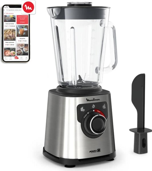 Moulinex Frullatore con Bicchiere Capacit 2 Litri Potenza 1200 watt Lame Rimovibili colore Grigio - PerfectMix+ LM871D