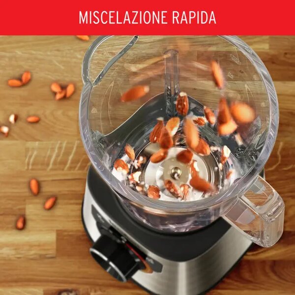 Moulinex Frullatore con Bicchiere Capacit 2 Litri Potenza 1200 watt Lame Rimovibili colore Grigio - PerfectMix+ LM871D