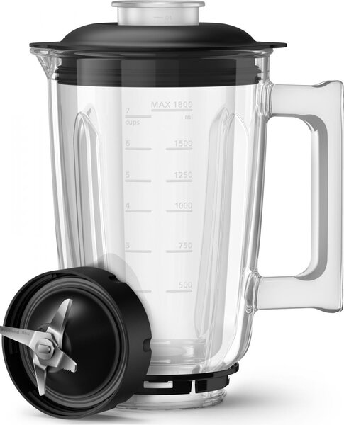Philips Frullatore con Bicchiere Capacit 2 Litri Potenza 1500W colore Nero/Metallo Serie 7000 - HR3760/00