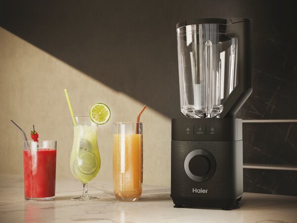 Haier Frullatore con Bicchiere Capacit 2 Litri Potenza 1200 Watt con 6 Lame in Acciaio colore Grigio - I-Master Serie 5 HBL5B2 011