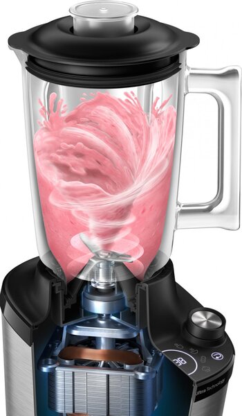 Philips Frullatore con Bicchiere Capacit 2 Litri Potenza 1500W colore Nero/Metallo Serie 7000 - HR3760/00