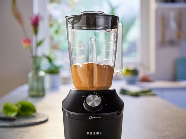 Philips Frullatore con Bicchiere Capacit 2 Litri Potenza 600W colore Nero ProBlend Crush Tech Serie 6000 - HR2291/01