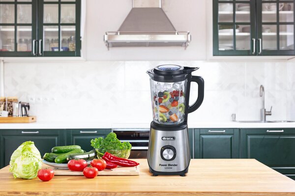 Ariete OUTLET - Frullatore con Bicchiere Elettrico Potenza 1200W 4 Lame in Acciaio colore Silver Power Blender 579 - 00C057900AR0