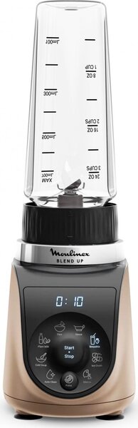 Moulinex OUTLET - Frullatore con Bicchiere Potenza 1000W 8 Velocit Capacit 0,85 Litri colore Nero/Oro Blend Up - LM190AF0