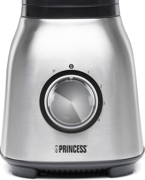 PRINCESS Frullatore con Bicchiere Potenza 1000W Capacit 1,5 Litri con Lame in Acciaio Inox colore Acciaio - 212091