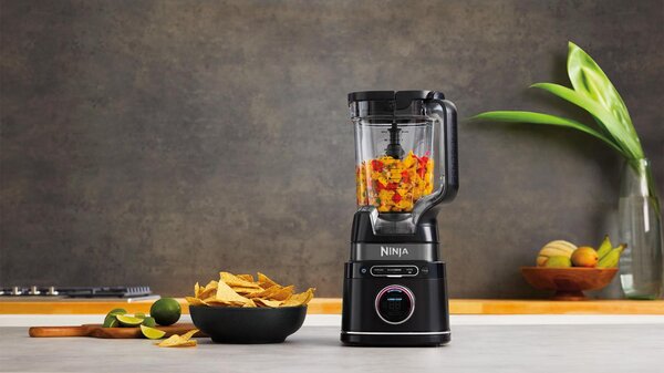 Ninja Frullatore con Bicchiere Potenza 1200 Watt con Caraffa da 2 Litri e 2 Bicchieri Monoporzione per Frullati e Smoothies colore Nero - Detect Po