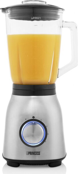 PRINCESS Frullatore con Bicchiere Potenza 1000W Capacit 1,5 Litri con Lame in Acciaio Inox colore Acciaio - 212091