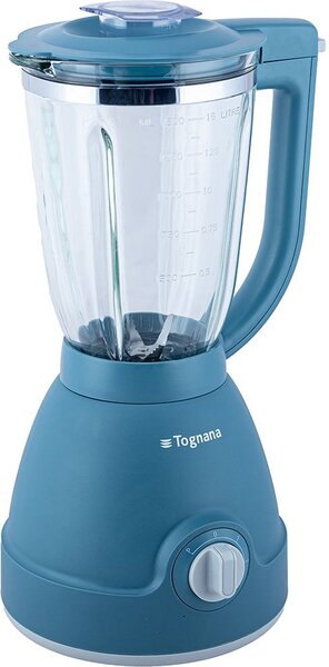 Tognana Frullatore con Bicchiere Tritaghiaccio Capacit 1.5 Litri Potenza 1000 Watt 2 Velocit + Pulse colore Blu - D2DFU03IRZU Iridea