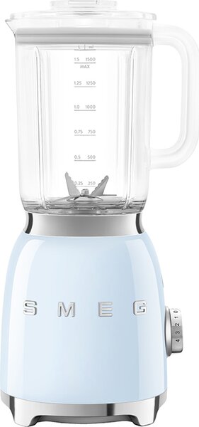 Smeg Frullatore con Bicchiere1,5 Litri Potenza 800 watt Tritaghiaccio colore Azzurro - BLF03PBEU 50's Style