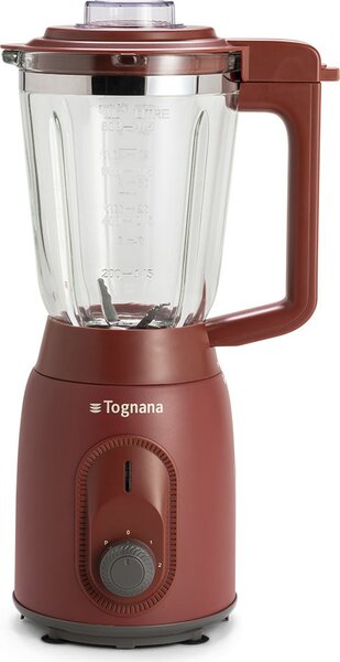 Tognana Frullatore con Bicchiere Tritaghiaccio Capacit 0.8 Litri Potenza 300 Watt 2 Velocit + Pulse colore Rosso - D2DFU01IRRO