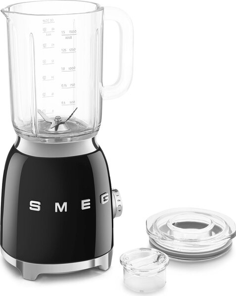 Smeg Frullatore da Tavolo con Bicchiere 1,5 Litri Potenza 800 Watt colore Nero - BLF03BLEU 50's Style
