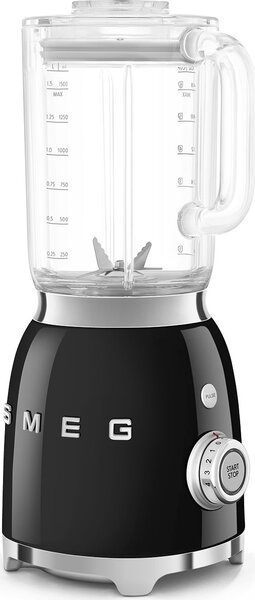 Smeg Frullatore da Tavolo con Bicchiere 1,5 Litri Potenza 800 Watt colore Nero - BLF03BLEU 50's Style