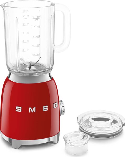 Smeg Frullatore con Bicchiere1,5 Litri Potenza 800 watt Tritaghiaccio colore Rosso - BLF03RDEU 50's Style