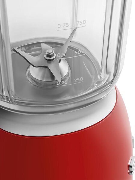 Smeg Frullatore con Bicchiere1,5 Litri Potenza 800 watt Tritaghiaccio colore Rosso - BLF03RDEU 50's Style