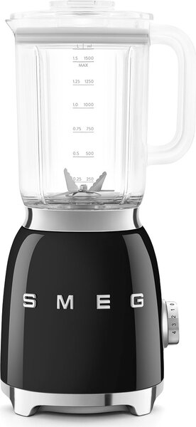 Smeg Frullatore da Tavolo con Bicchiere 1,5 Litri Potenza 800 Watt colore Nero - BLF03BLEU 50's Style