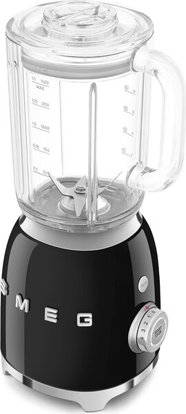 Smeg Frullatore da Tavolo con Bicchiere 1,5 Litri Potenza 800 Watt colore Nero - BLF03BLEU 50's Style