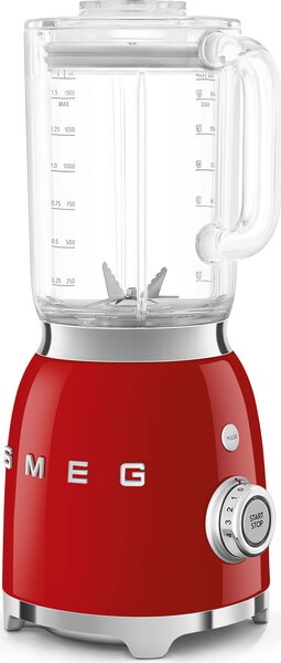 Smeg Frullatore con Bicchiere1,5 Litri Potenza 800 watt Tritaghiaccio colore Rosso - BLF03RDEU 50's Style