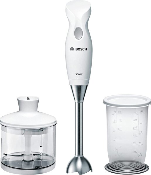 Bosch Frullatore Immersione Minipimer potenza 350 watt Piede in acciaio Bicchiere Minitritatutto MSM6B500