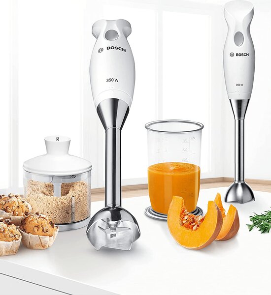 Bosch Frullatore Immersione Minipimer potenza 350 watt Piede in acciaio Bicchiere Minitritatutto MSM6B500