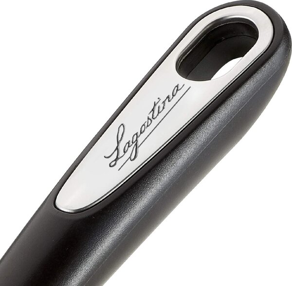 LAGOSTINA Frusta da Cucina in Silicone con Rivestimento Antigraffio Impugnatura Ergonomica a Mano in Plastica Lavabile in Lavastoviglie colore Nero