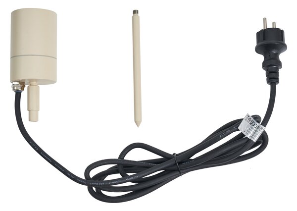 Faretto a picchetto beige GU10 50mm regolabile IP44 con cavo e spina - Solo