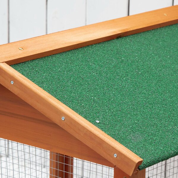AllMyPets Gabbia per Uccelli Alta 165cm in Legno da Esterno con 2 Porte e Vassoio Estraibile Arancione - 004V00OG-D10