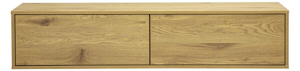 Mobile TV da parete finitura legno chiaro quercia L140 cm FLEXO