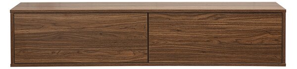 Mobile TV a parete finitura legno scuro noce L140 cm FLEXO