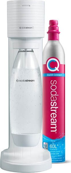 SODASTREAM Gasatore Acqua 1 Litro per Realizzare Acqua Frizzante con una Bottiglia e un Cilindro Contenente Co2 colore Bianco - Gaia