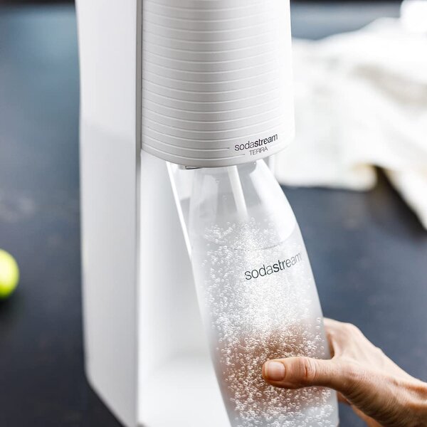 SODASTREAM Gasatore acqua Capacit 1 Litro + Bottiglia colore Bianco TERRAWHPAK