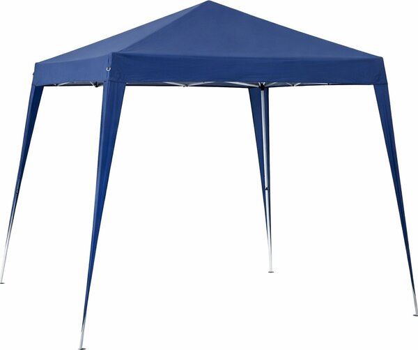 VivaGarden Gazebo da Giardino 2,4x2,4 mt Pieghevole in Acciaio/Tessuto colore Blu