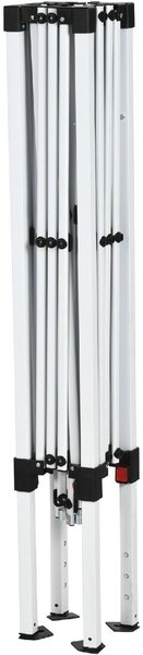 VivaGarden Gazebo da Giardino 2,4x2,4 mt Pieghevole in Acciaio/Tessuto con Protezione raggi UV e Tende Laterali con Finestre colore Bianco
