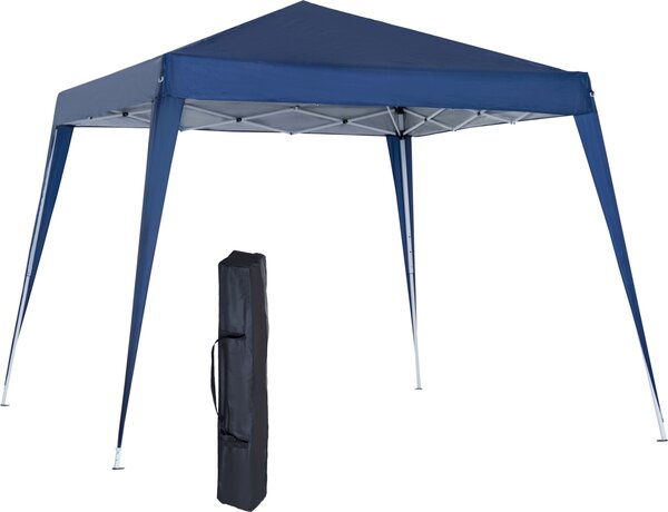 VivaGarden Gazebo da Giardino 2,4x2,4 mt Pieghevole in Acciaio/Tessuto colore Blu