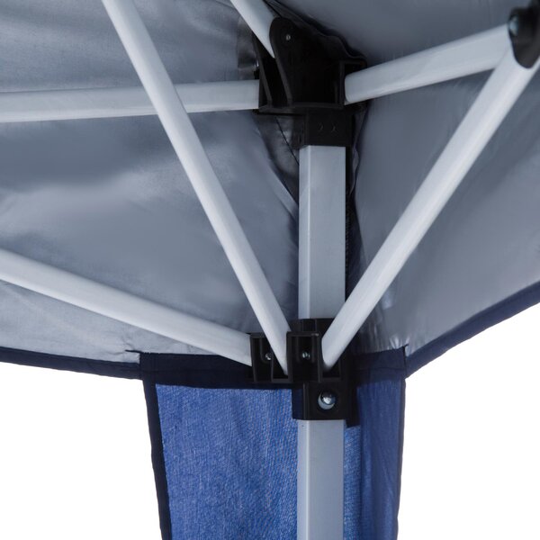 VivaGarden Gazebo da Giardino 2,4x2,4 mt Pieghevole in Acciaio/Tessuto colore Blu