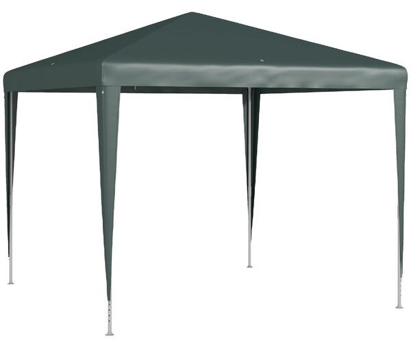 VivaGarden Gazebo da Giardino 2.7x2.7 m in Acciaio/PE colore Verde Scuro