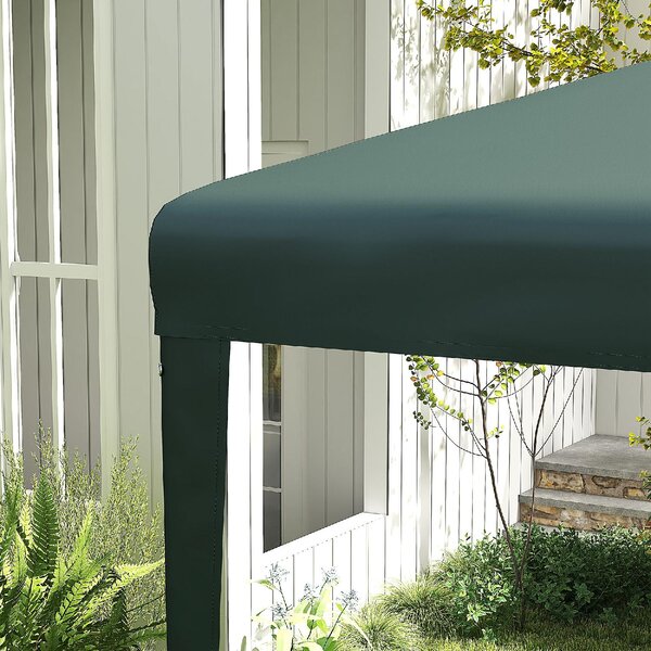VivaGarden Gazebo da Giardino 2.7x2.7 m in Acciaio/PE colore Verde Scuro
