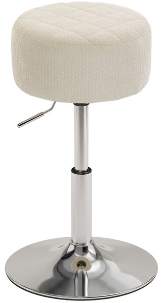 HOMCOM Sgabello da bar girevole e regolabile in altezza 51-66 cm, Crema | Aosom Italy