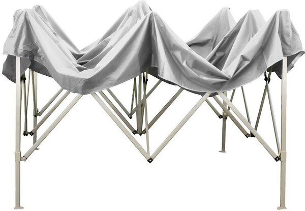 Divina Garden Gazebo da Giardino 3x2 mt Pieghevole in Acciaio/Tessuto con Protezione raggi UV colore Bianco