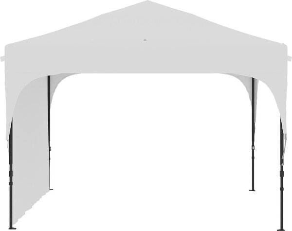 VivaGarden Gazebo da Giardino 3x3 mt in Acciaio/Tessuto con Protezione raggi UV colore Bianco