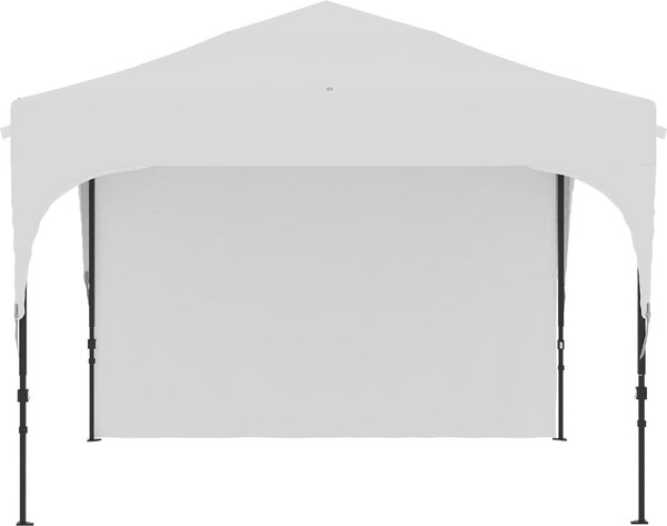 VivaGarden Gazebo da Giardino 3x3 mt in Acciaio/Tessuto con Protezione raggi UV colore Bianco